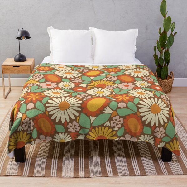Item preview, Retro 70s Floral designed and sold by JessDaniArt.