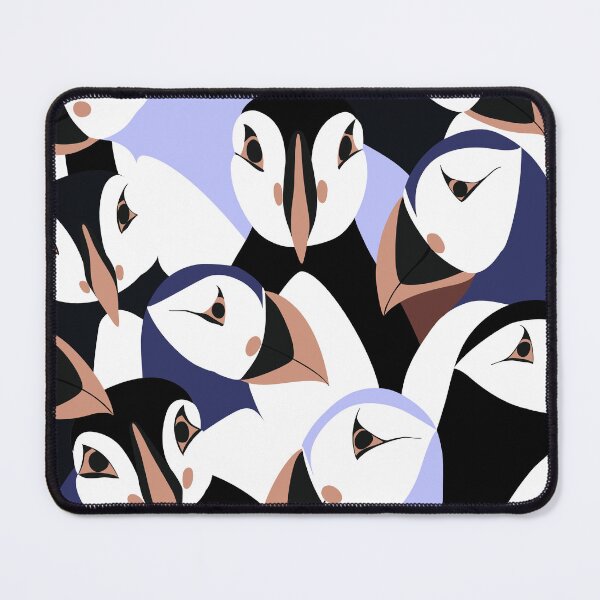 Item preview, Puffins in Periwinkle blue designed and sold by Griffletta.