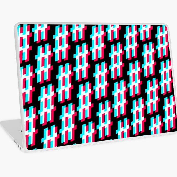 Glitch Effect Laptop Skins for Sale