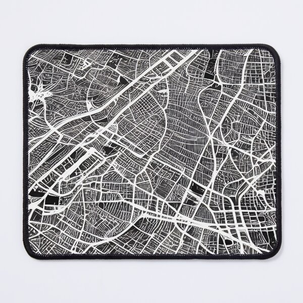 Item preview, City map in black and white designed and sold by nowIAMAI.