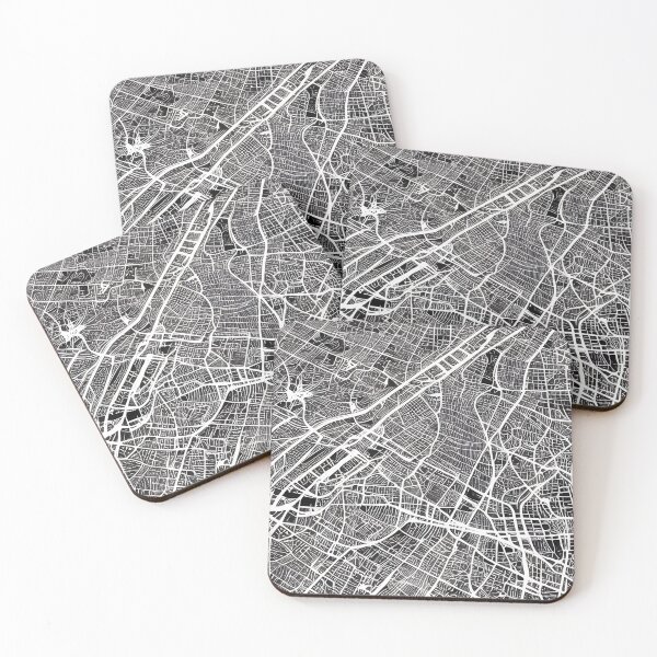 Item preview, City map in black and white designed and sold by nowIAMAI.