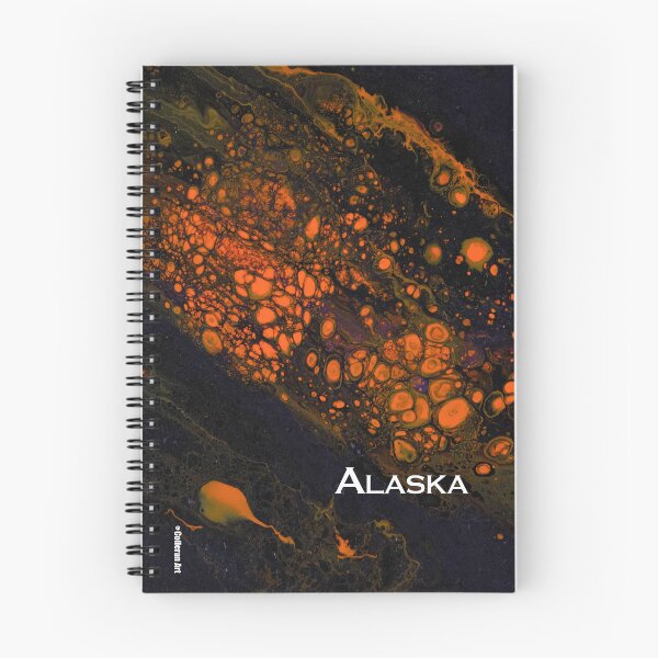Item preview, Ember "Alaska" Spiral Notebook REVISED thinner blk outline designed and sold by colleranart.