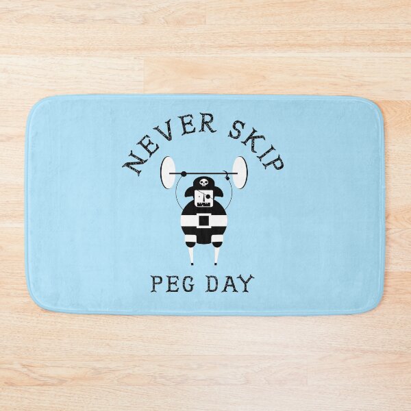 Item preview, Never skip peg day funny pirate exercise design dont skip leg day designed and sold by Theokotos.