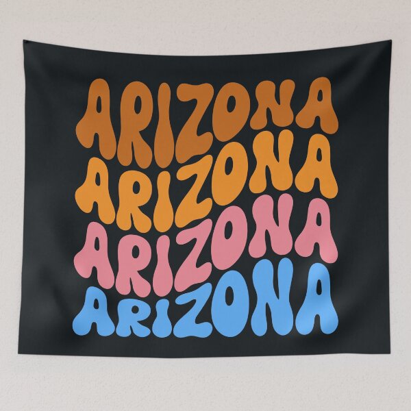 Item preview, Arizona Retro Vintage Groovy Wavy Text designed and sold by TheCatmeow2000.