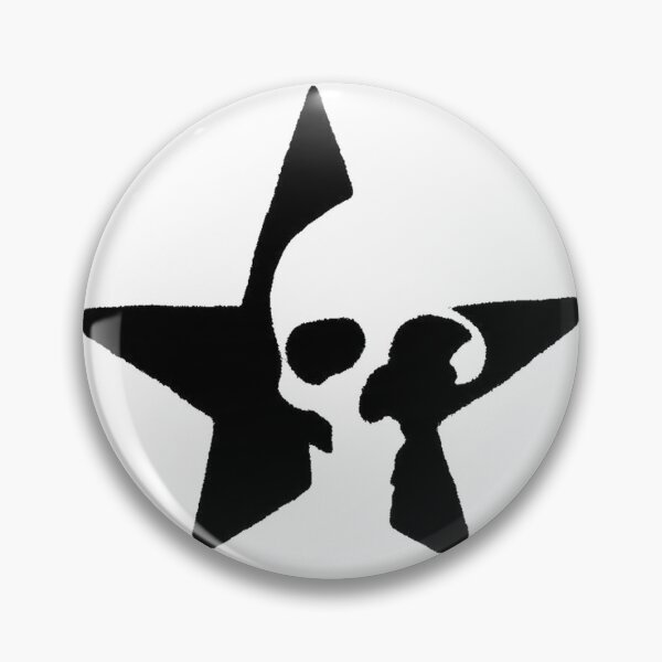 Item preview, skull with a star design black and white strong horror designed and sold by imadisorder.