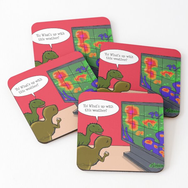 Item preview, Funny Dinosaur Cartoon About Climate Change Denial designed and sold by VicesAndVerses.