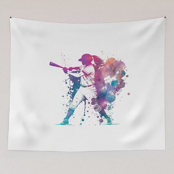 Item preview, Softball Mom Watercolor Painting - Baseball Kid designed and sold by Top Seller ⭐⭐⭐⭐⭐ 5/5.