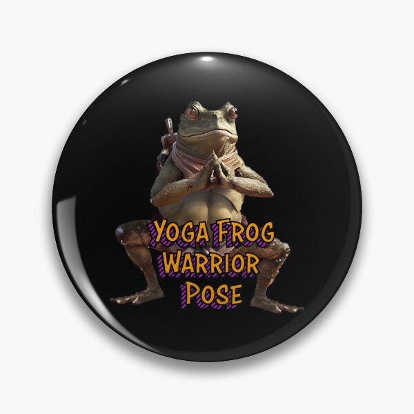 Item preview, Yoga frog warrior pose designed and sold by WackyWorldArt.