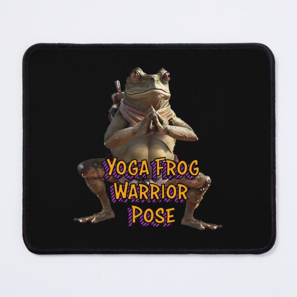 Item preview, Yoga frog warrior pose designed and sold by WackyWorldArt.