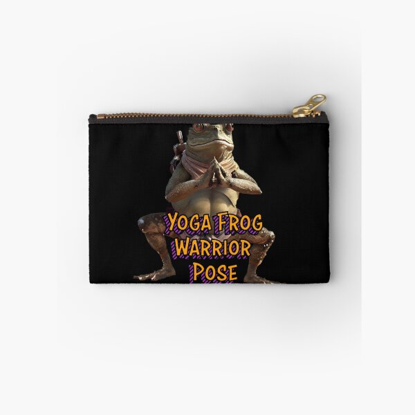 Item preview, Yoga frog warrior pose designed and sold by WackyWorldArt.