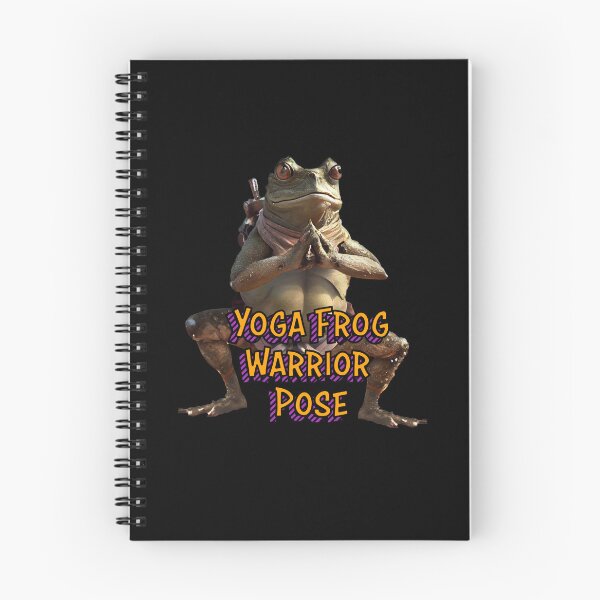 Item preview, Yoga frog warrior pose designed and sold by WackyWorldArt.