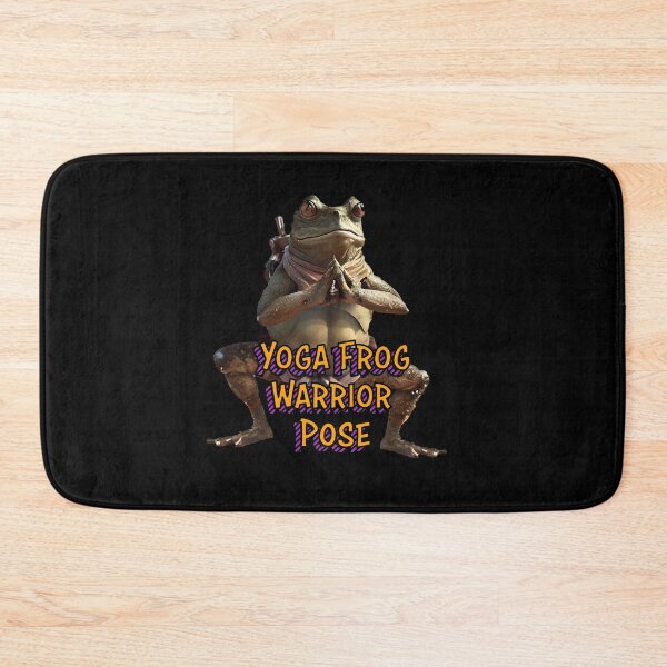 Item preview, Yoga frog warrior pose designed and sold by WackyWorldArt.