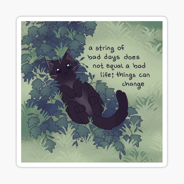 Artikel-Vorschau von "Dinge können sich ändern" Black Cat und Ivy, designt und verkauft von thelatestkate.