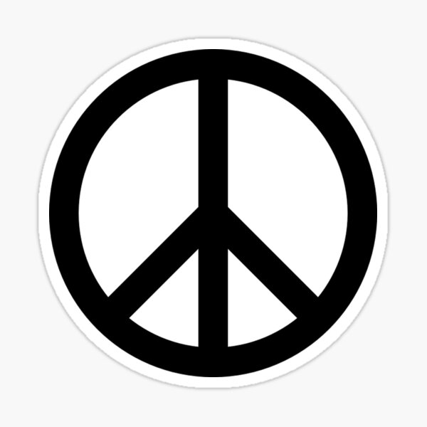 Item preview, PEACE SYMBOL STICKER PEACE SIGN BLACK designed and sold by StickersBySB.