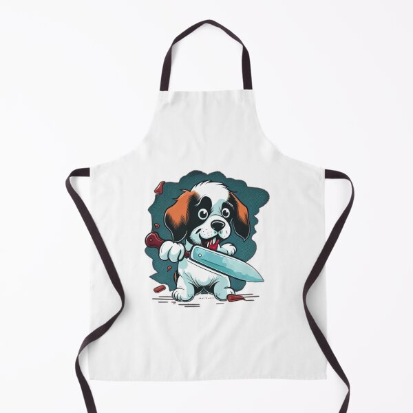 Item preview, cute cartoon dog with knife designed and sold by merorangampo77.