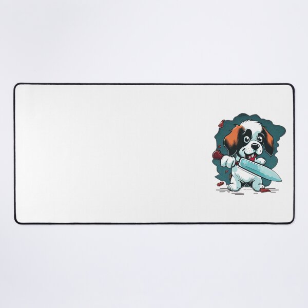 Item preview, cute cartoon dog with knife designed and sold by merorangampo77.