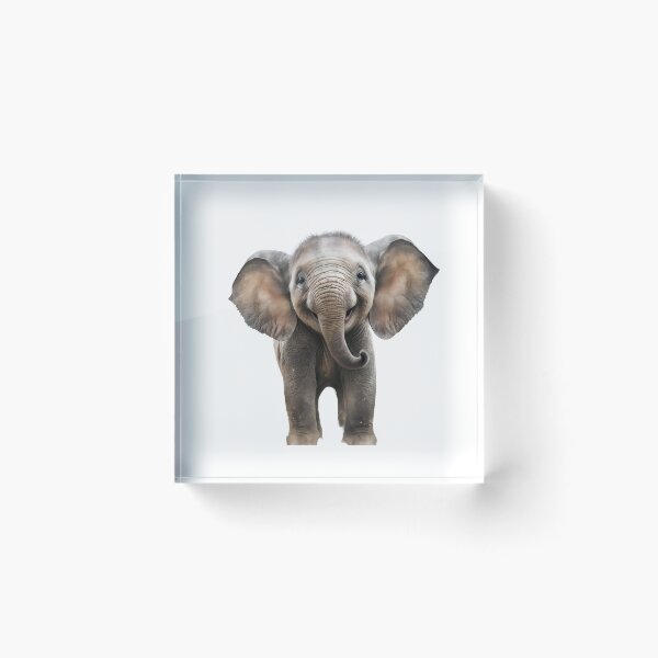 Item preview, Happy Smiling Baby Elephant designed and sold by ColorFlowArt.