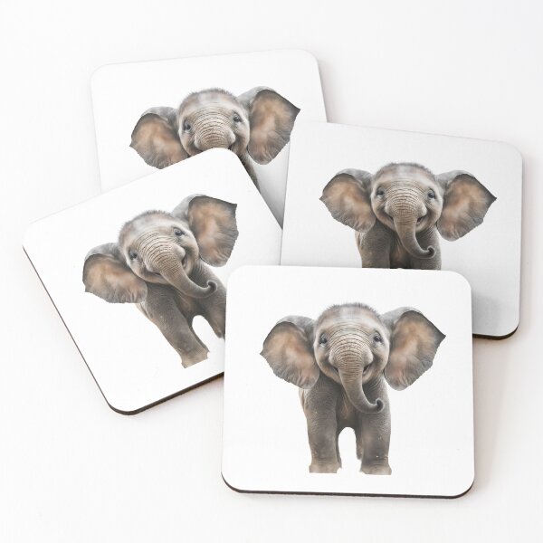 Item preview, Happy Smiling Baby Elephant designed and sold by ColorFlowArt.