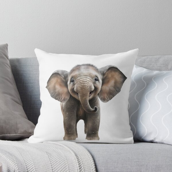Item preview, Happy Smiling Baby Elephant designed and sold by ColorFlowArt.