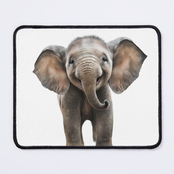 Item preview, Happy Smiling Baby Elephant designed and sold by ColorFlowArt.