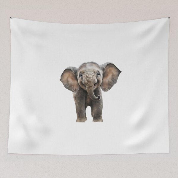 Item preview, Happy Smiling Baby Elephant designed and sold by ColorFlowArt.