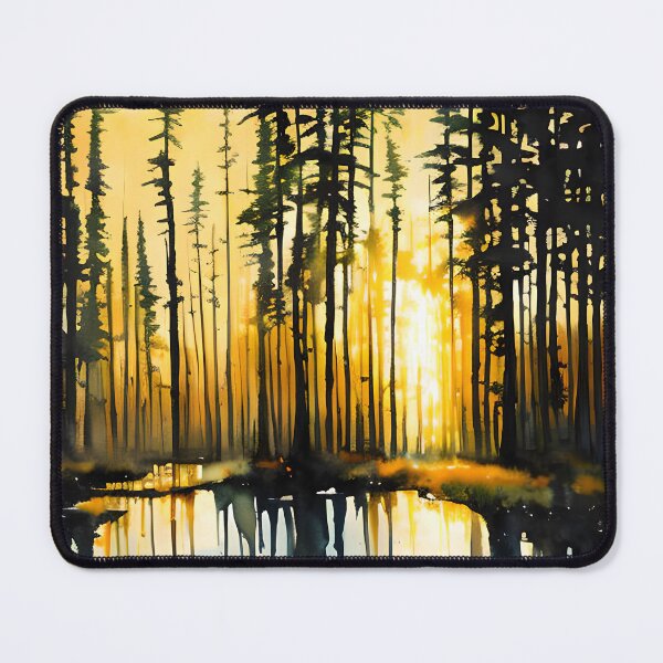 Item preview, Pine Tree Forest Sunset designed and sold by DmBWatercolours.