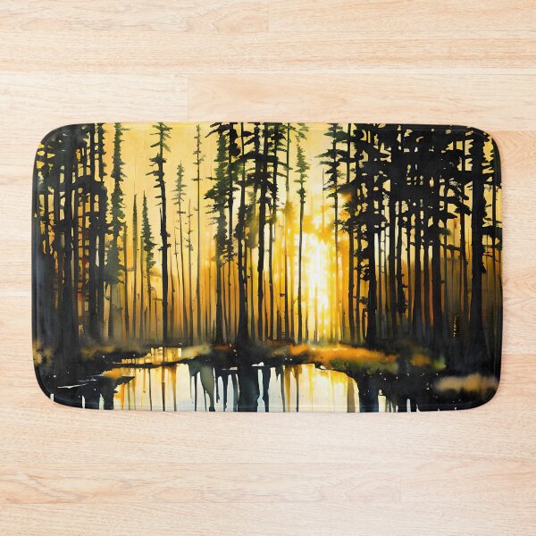Item preview, Pine Tree Forest Sunset designed and sold by DmBWatercolours.