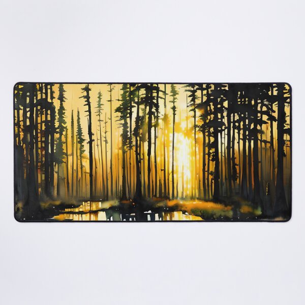 Item preview, Pine Tree Forest Sunset designed and sold by DmBWatercolours.
