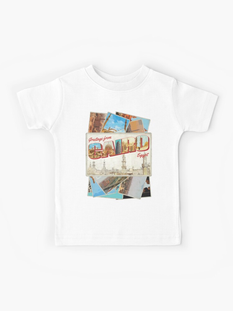Greetings from Cairo in Egypt Vintage style retro souvenir Kids T-Shirt