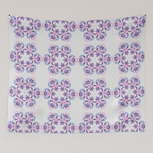 Item preview, Purple , Pink ,Blue and Cream Pattern  designed and sold by Nalwesya.