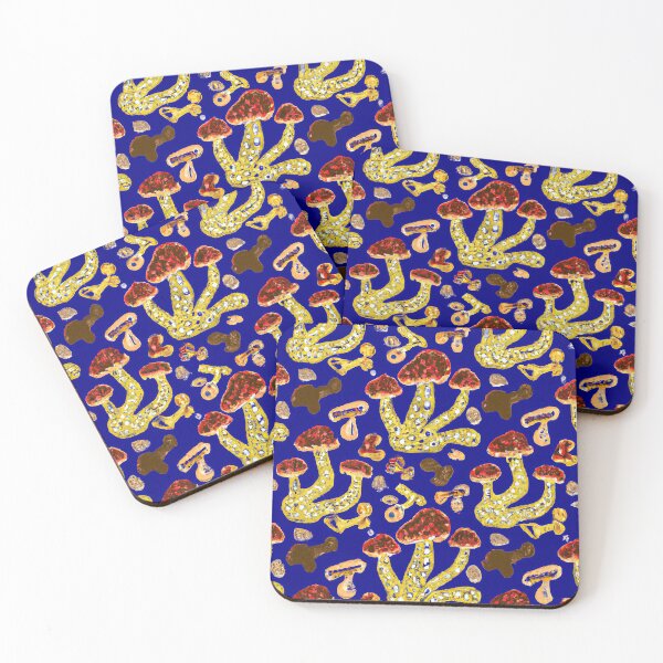 Item preview, Painted children's drawing colorful mushrooms designed and sold by HappyTrippy.