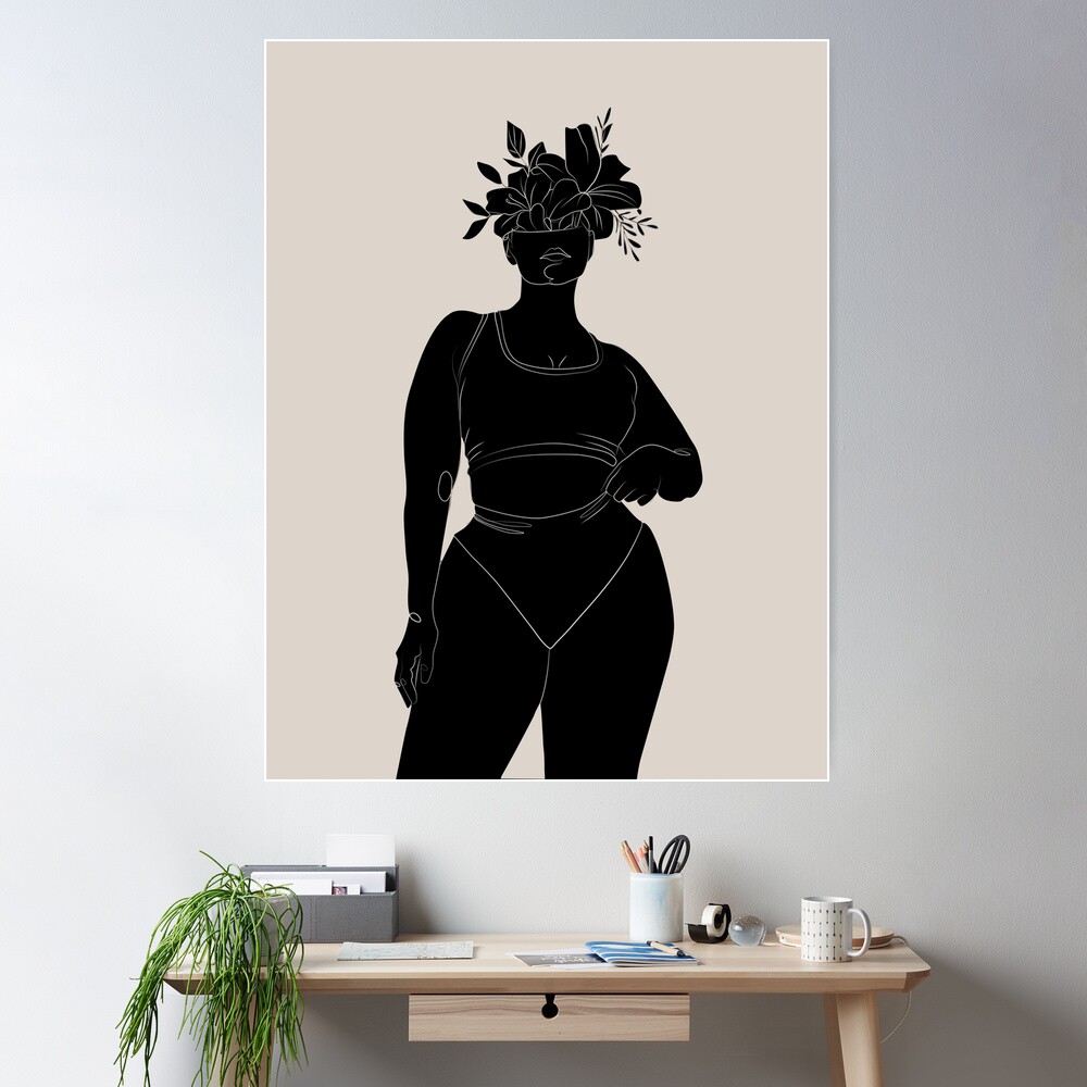 Beautiful Black Woman - Abstract Material Design - Plus Size Women Art  Print for Sale by artswag