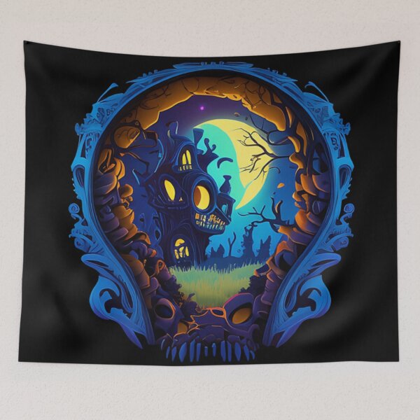 Item preview, Blue Gothic House designed and sold by UrbanChillz.