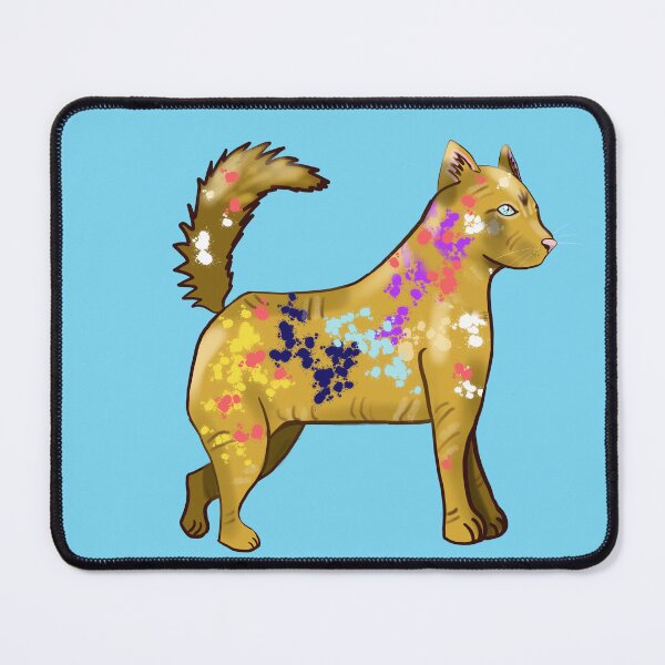 Item preview, Abstract tabby cat with paint splatters designed and sold by altairaleon.