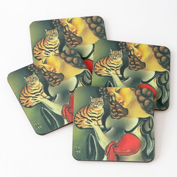 Item preview, Woman and Cat. Abstraction. designed and sold by Natalia-Vlad.