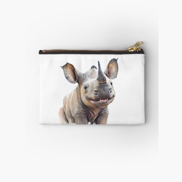 Item preview, Happy Smiling Baby Rhinoceros  designed and sold by ColorFlowArt.