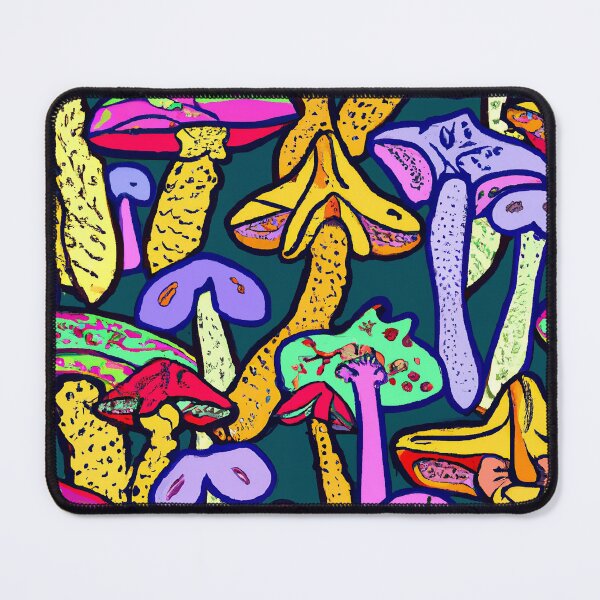 Item preview, Painted children's drawing colorful mushrooms designed and sold by HappyTrippy.