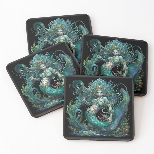 Item preview, Pop Art Mermaid Aqua Blue Mermaid Child designed and sold by Art.Fusion.Studio.