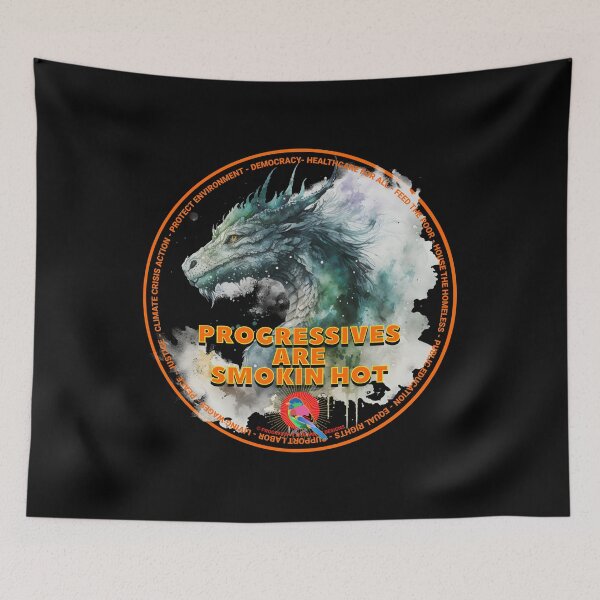 Item preview, PMD00618 Progressive Movement Designs Dragon shows you are still feeling the Bern and support progressive policy goals for progressive Democrats and Independents and Bernie Sanders supporters designed and sold by ProgressiveLeft.