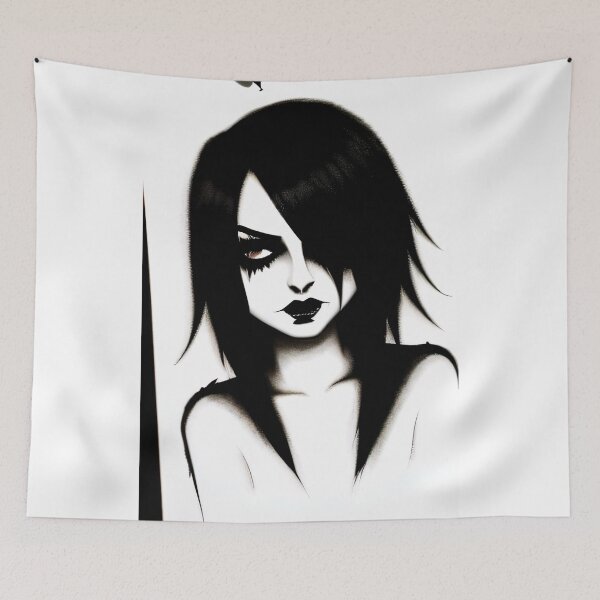 Item preview, Goth Anime Girl designed and sold by RaveToTheGrave.