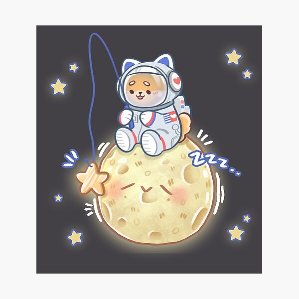 astronaut shiba inu Photographic Print