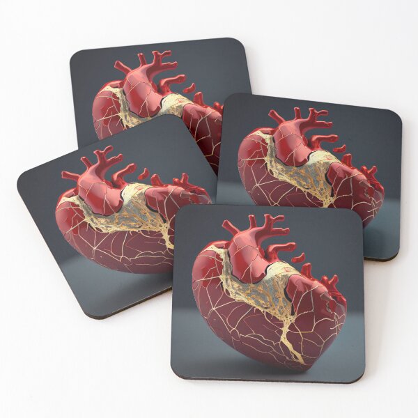 Item preview, Kintsugi red gold heart decaying broken aorta full designed and sold by Obibobishop.