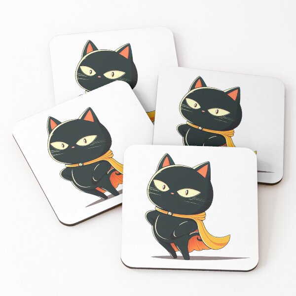 Item preview, Cute Super Cat Wearing Cape Superhero Black Strong Mighty Superkitty Hero Cat Pet Animal designed and sold by ultra-cute.