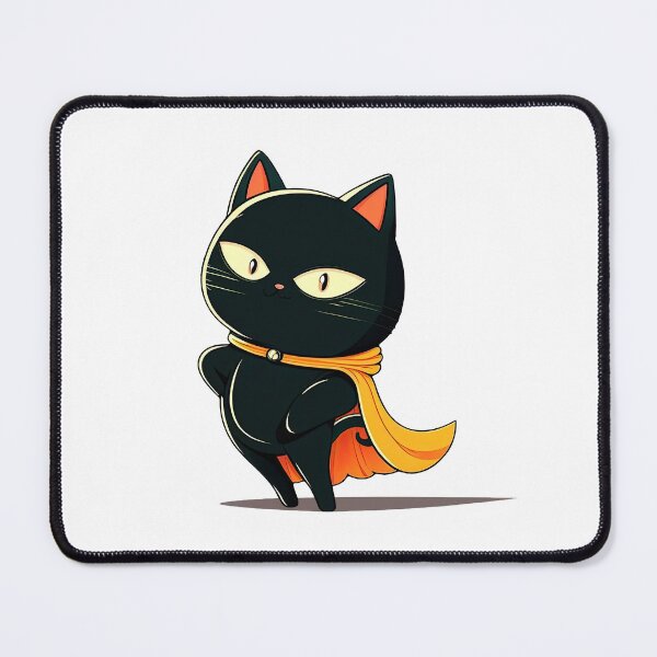 Item preview, Cute Super Cat Wearing Cape Superhero Black Strong Mighty Superkitty Hero Cat Pet Animal designed and sold by ultra-cute.