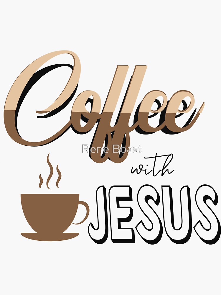 Coffee gets me started Jesus keeps me going vinyl sticker