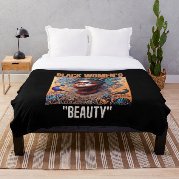 Item preview, "Black women's beauty is more than skin deep" - Image of a woman with a confident expression. designed and sold by DandelionSeeds.