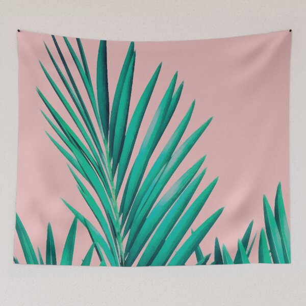 Item preview, Tropical Palm Leaves on Pink Background designed and sold by banginT.
