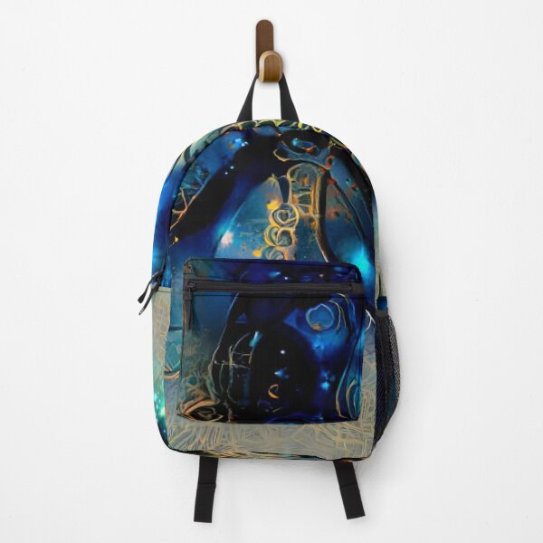 Item preview, Azure Blu and Golden, Hand Drawn, AI Enhanced, Bubbles and Beads designed and sold by Adorations.