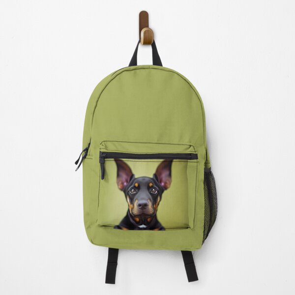 Item preview, Ears Up! cute dobermann puppy portrait designed and sold by EmeraldeaArt.