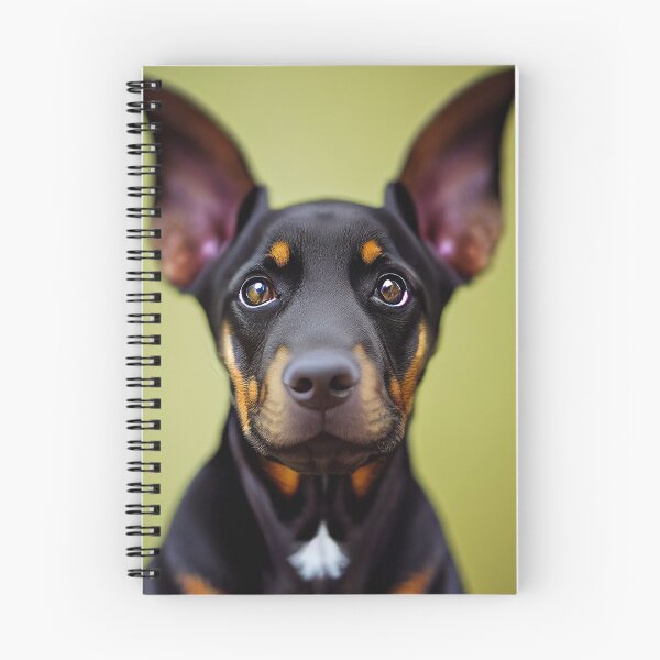Item preview, Ears Up! cute dobermann puppy portrait designed and sold by EmeraldeaArt.